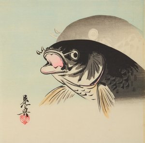 Två fiskar av Shibata Zeshin