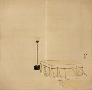 Ibaraki [vänstra delen av ett par] av Shibata Zeshin