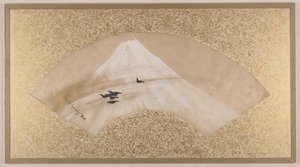 Berg med fåglar av Shibata Zeshin