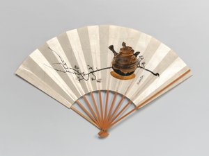 Plommongren och tekanna. av Shibata Zeshin