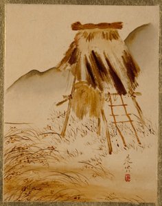 Ris-torkande ram. av Shibata Zeshin