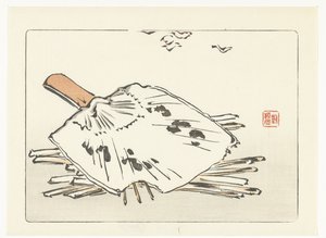 Fläkt och tändning av Shibata Zeshin