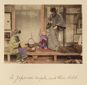 Ett japanskt par och deras barn
