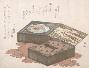 Kakor i en ask med omslagsduk, 1800-talet., 1800-talet. av Shinsai