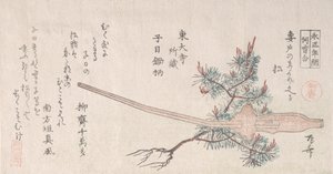 Ung tall och handtaget på en plog, 1800-talet., 1800-talet. av Shinsai