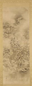 Vinterlandskap, Edo-perioden eller Meiji-eran, ca. 1865-1870. av Shiokawa Bunrin
