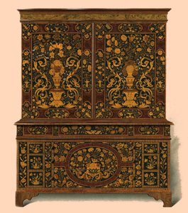 Skåppress inlagd med intarsia, 1905