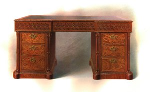 Skrivbord i mahogny, 1906