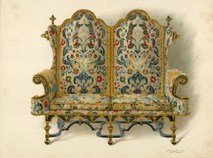 Soffa, egendom av hertigen av Leeds (chromolitho) av Shirley Charles Llewellyn Slocombe