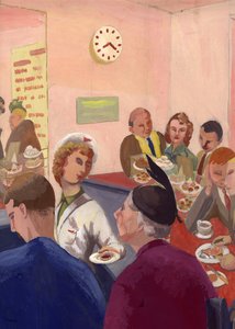 Caféinteriör, London, c1950.