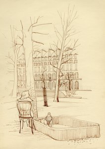Barn som leker i sandlådan, Paris, Frankrike, c1951. av Shirley Markham