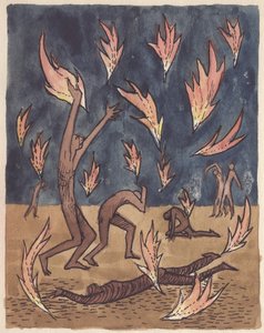Lågor som regnar ner, 1951. av Shirley Markham