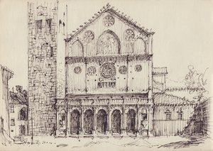 Romansk kyrka, Italien, c1950. av Shirley Markham