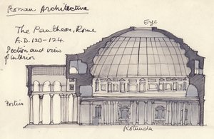Pantheon, Rom, Italien, 1951. av Shirley Markham