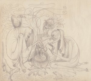 Tre häxor, c1950. av Shirley Markham