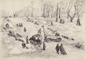 Trädfällning, c1950.
