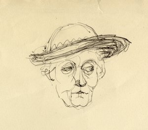 Kvinna i hatt, 1953. av Shirley Markham