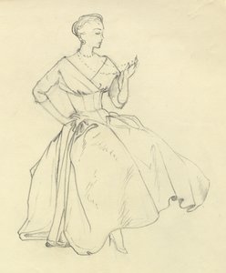 Kvinna med halsband, c1952. av Shirley Markham