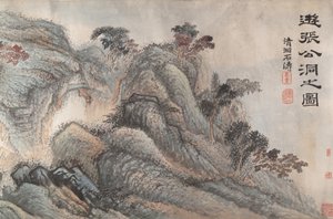 Utflykt till Zhang Gongs grotta, ca. 1700.