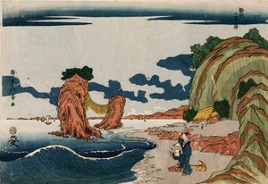 "Futamigaura i Ise-provinsen" från en grupp av nio Uki-e-tryck