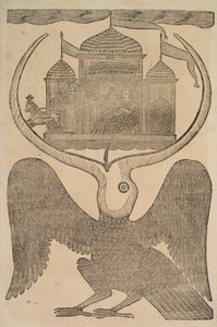 Jatayu Rama mytiska fågel hindrar Ravanas vagn, försöker förhindra bortförande av Sita, 1800-talet.