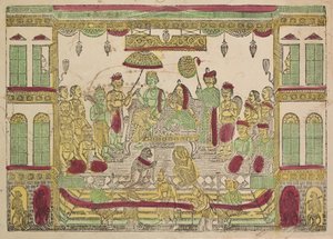 Rama och Sita i kungliga palatset (recto)