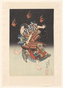 Nakamura Shikan II som de vos (kitsune) Genkurô i toneelstuk 