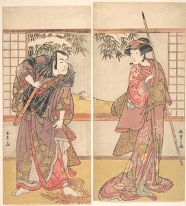 Kabuki ac and rs Hasegawa Toneya Bra idé d Ichikawa Dan Juro V, va? 1780-talet. av Shunsho
