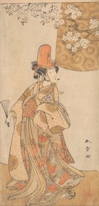Segawa Tomi Saburo-medlem Tejiro f dotter Tokiji-medlem Hanagatami Kazori Eboshi, februari 1774. av Shunsho