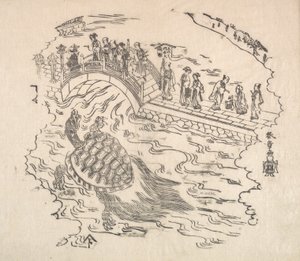 Shinabazu Benten Kaicho: Ceremoni för att dyrka Benten vid Shinabazu-templet, 1700-talet. av Shunsho