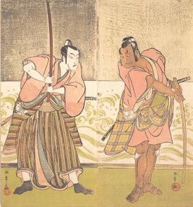 Skådespelaren Sakata Hangoro II och skådespelaren Matsumoto Koshiro IV, sent 1700-tal. av Shunsho