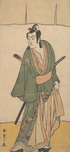 Den andra Ichikawa Monnosuke i rollen som Soga no Juro Sukenari, 2:a månaden, 1785. av Shunsho