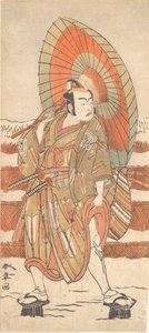 Den andra Ichikawa Yaozo som en samuraj som står i snön, troligen 1774. av Shunsho
