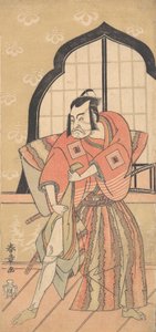 Den tredje Ichikawa Danzo som en samuraj klädd i en ceremoniell kamishimo, 1769 eller av Shunsho