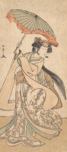 The Third Segawa Kikunojo as a Woman Dancing in a Shosa Act, ca. 1785 av Shunsho