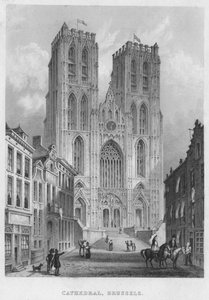 Katedralen, Bryssel, 1850 av Shury and Son