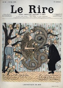 Eve and the Snake: "The Esthetics of Bob"" - Humoristisk teckning av Gyp (Sibylle Gabrielle Marie Antoinette Riquetti de Mirabeau, grevinna av Martel de Janville) (1849-1932) - "The Laughter"", 25 maj