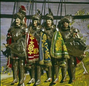 ç Pupi è eller sicilianska dockor från 1800-talet.