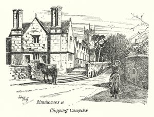 Almshouses i Chipping Campden (gravyr) av Sidney Heath