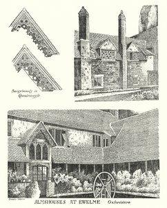 Almshouses i Ewelme, Oxfordshire (gravyr) av Sidney Heath
