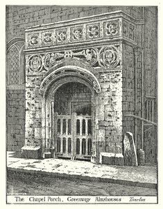 The Chapel Porch, Greenway Almshouses, Tiverton (gravyr) av Sidney Heath