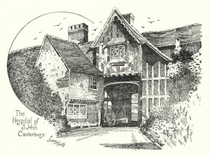 The Hospital of S John, Canterbury (gravyr) av Sidney Heath
