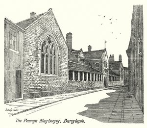 The Penrose Almshouses, Barnstaple (gravyr) av Sidney Heath