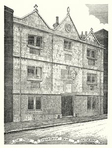 De fattiga resenärernas vila, Rochester (gravyr) av Sidney Heath
