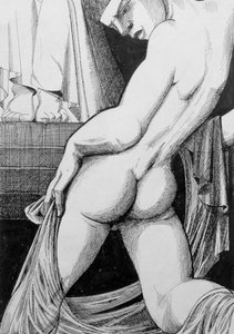 Ganymedes före Zeus, 1923 (bläck & wc) av Sidney Hunt