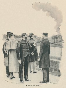 Ett hus i brand, 1892 av Sidney Paget
