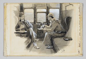 Illustration till Arthur Conan Doyles berättelse om Sherlock Holmes "The Adventure of Silver Blaze", 1892