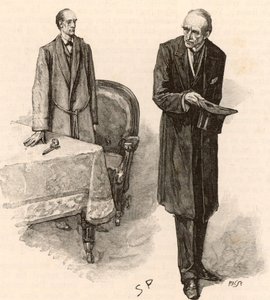 Illustration för "The Adventures of Sherlock Holmes" av Sidney Paget