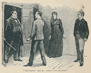Du skurk! Sa han. Var är min dotter, 1892 av Sidney Paget