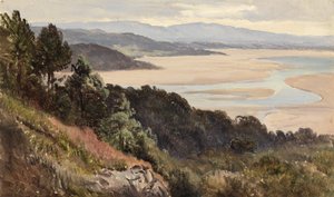 Lancaster Sands (olja på papper) av Sidney Richard Percy
